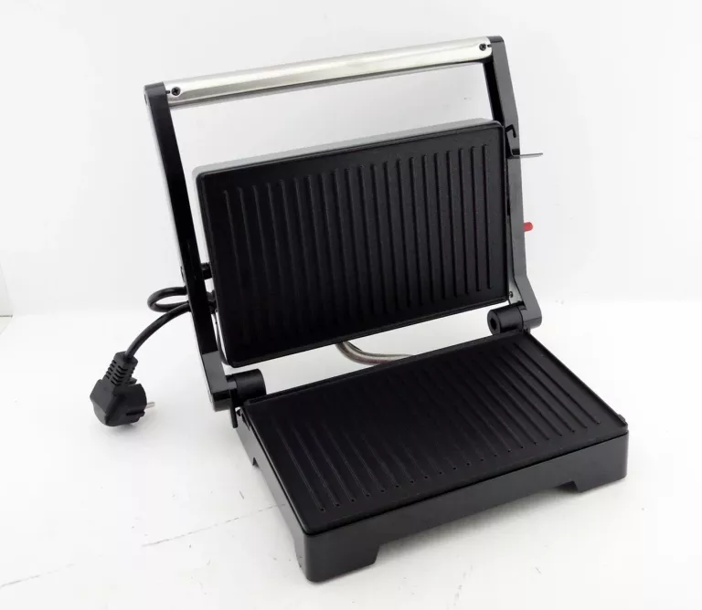 KONTAKTOWY, SKŁADANY GRILL ELEKTRYCZNY ZELMER HAKU SREBRNY SZARY 1000 W