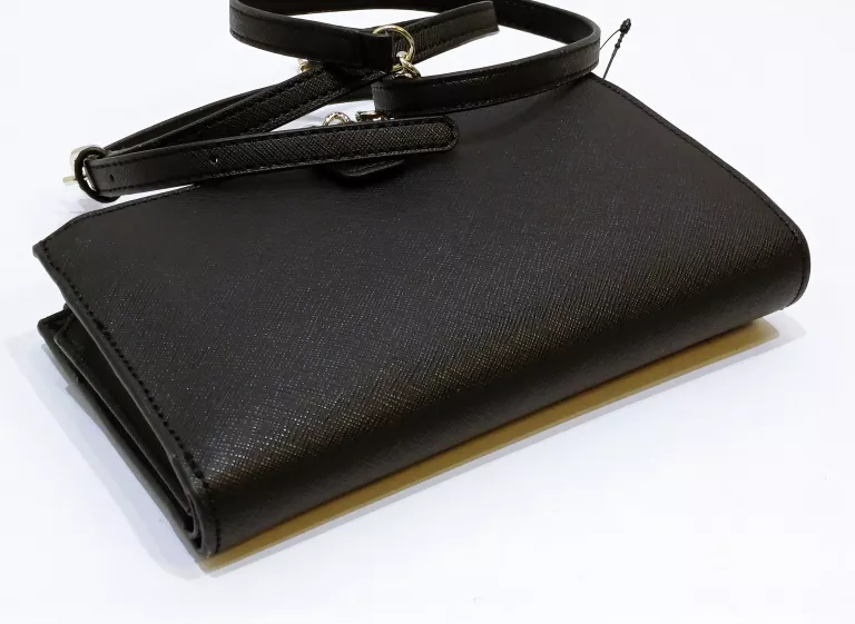 PORTFEL/TOREBKA ZE SKÓRY SAFFIANO MODEL DKNY BRYANT CZARNY