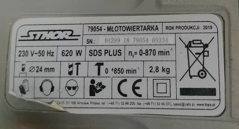MŁOTOWIERTARKA STOHR 79054 KOMPLET