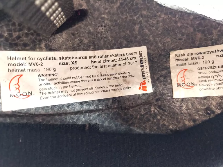 KASK ROWEROWY DZIECIĘCY XS MV6-2