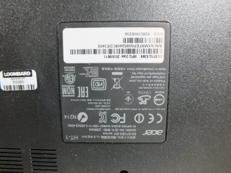 LAPTOP ACER ASPIRE E15 4RAM +GRAF +LAD