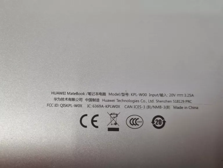 HUAWEI MATEBOOK KPL-W00 AMD RYZEN 5 8GB/512GB SSD BRAK ŁADOWARKI