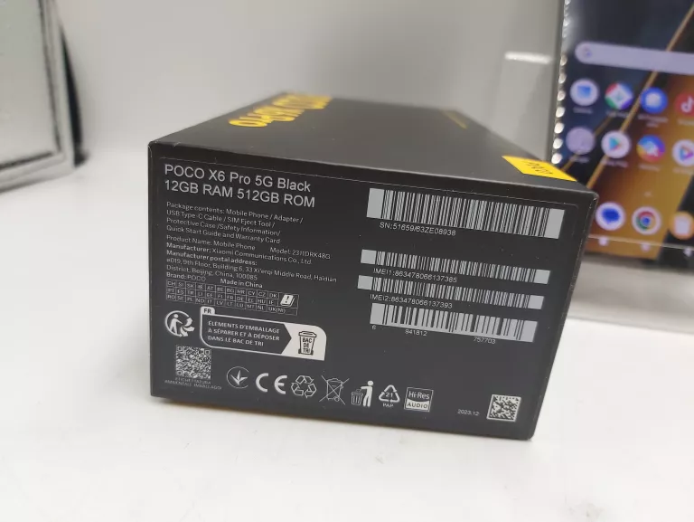 TELEFON XIAOMI POCO X6 PRO 5G 12/512GB, DUAL SIM, IDEAŁ!!!