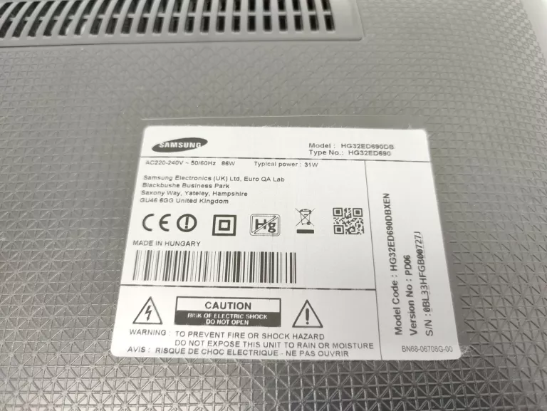 TELEWIZOR LED SAMSUNG HG32ED690 32 CALE FULL HD