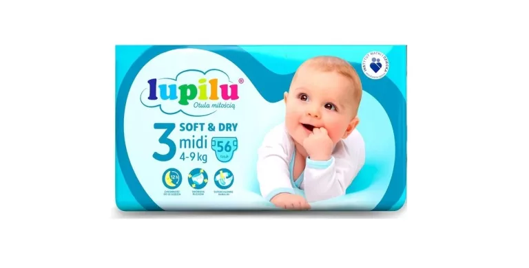 PIELUCHY LUPILU PREMIUM MIDI ROZMIAR 3 56 SZT. 1OP