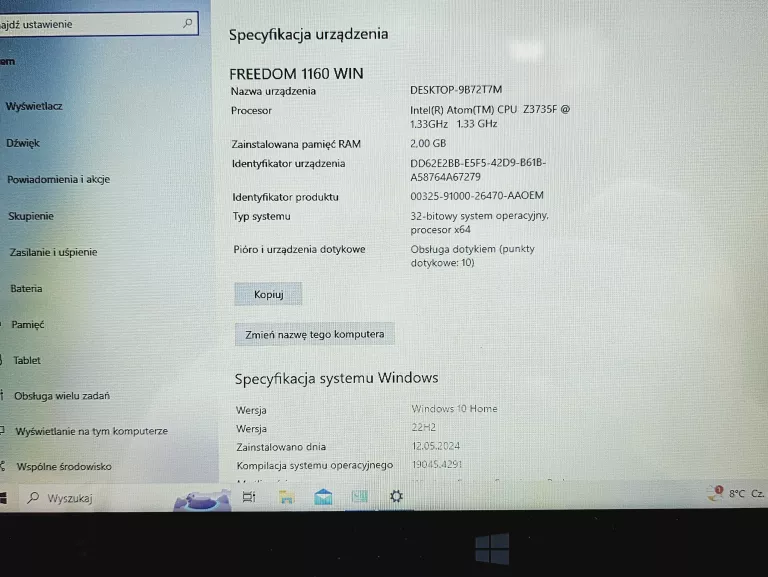 tablet-goclever-freedom-1160-win-10-pamiec-ram-1-gb
