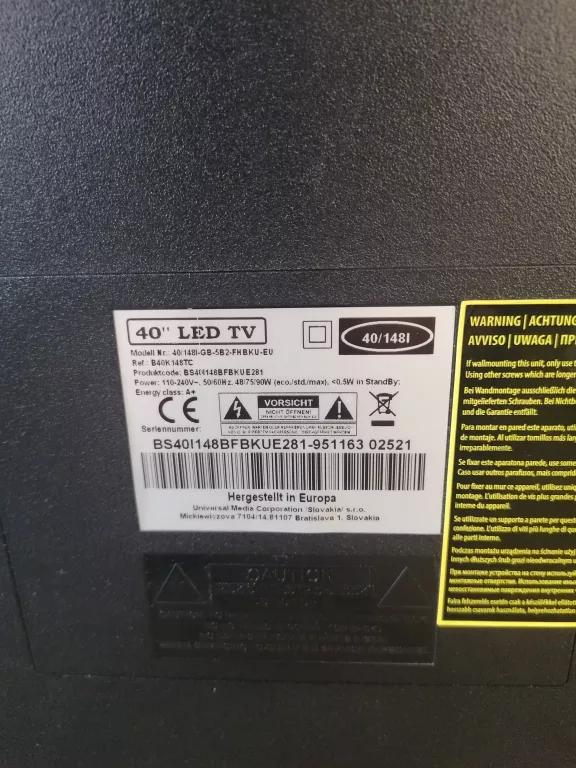 TELEWIZOR BLAUPUNKT 40" BLA-40/148I-GB-5B2-FHBKU-EU