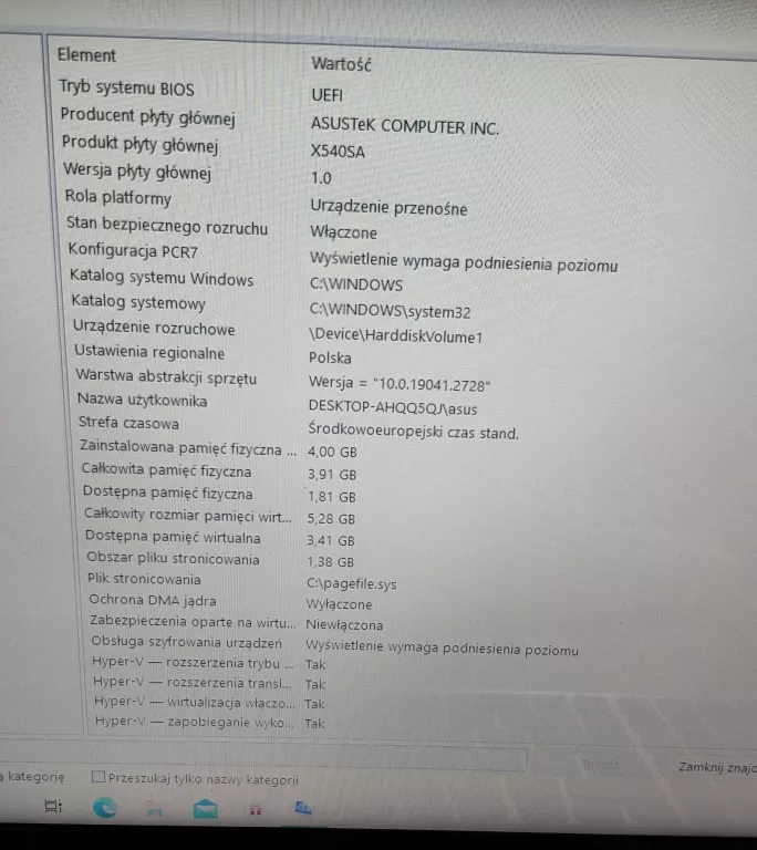LAPTOP ASUS R540S / INTEL N3050 4GB RAM