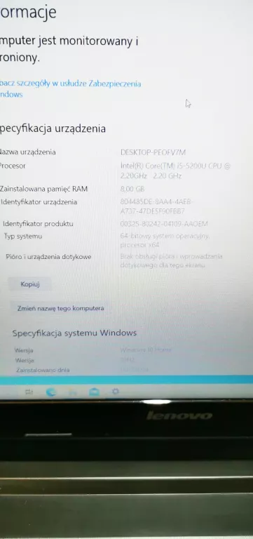 LAPTOP LENOVO G50-80 INTEL CORE I5 8GB/256GB