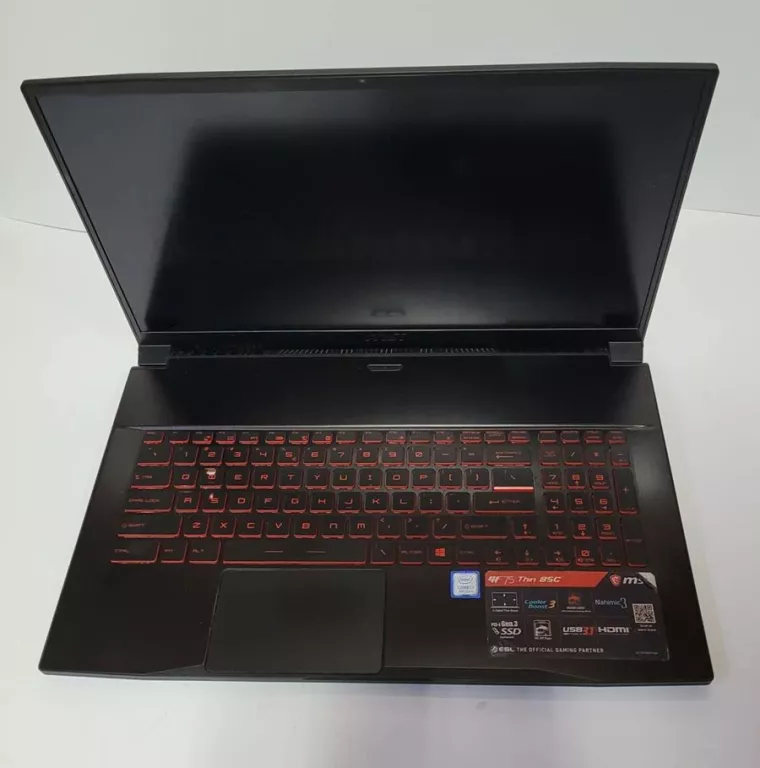 LAPTOP MSI GF75 THIN 85C I7/8/1256GB HDD+SSD ZESTAW