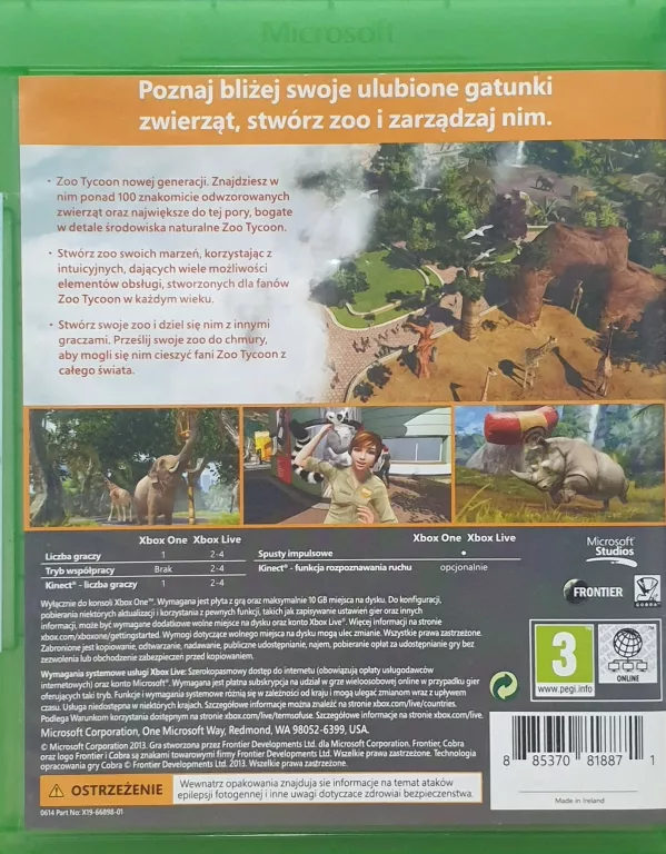 ZOO TYCOON PEGI 3 PL XONE