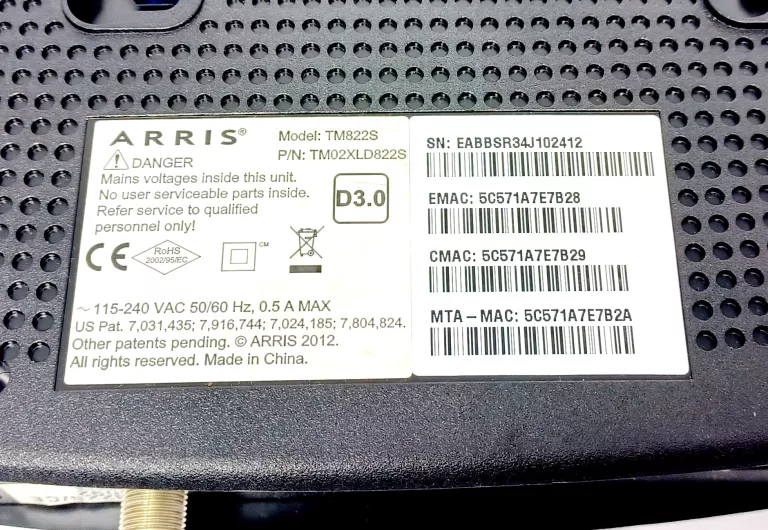 MODEM ARRIS TM822S