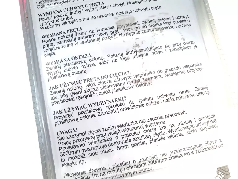 PRZYSTAWKA WIERTARSKA DO CIĘCIA BLACHY + WYRZYNARKA