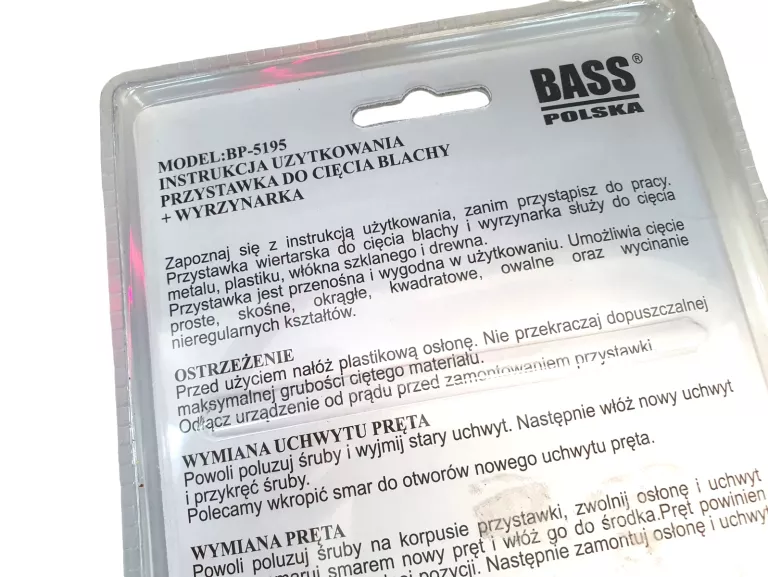 PRZYSTAWKA WIERTARSKA DO CIĘCIA BLACHY + WYRZYNARKA