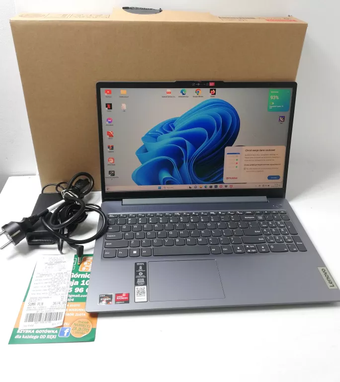 LAPTOP LENOVO IDEAPAD SLIM 3 15ABR8 15,6 " AMD RYZEN 5 16GB/512GB POLECAM