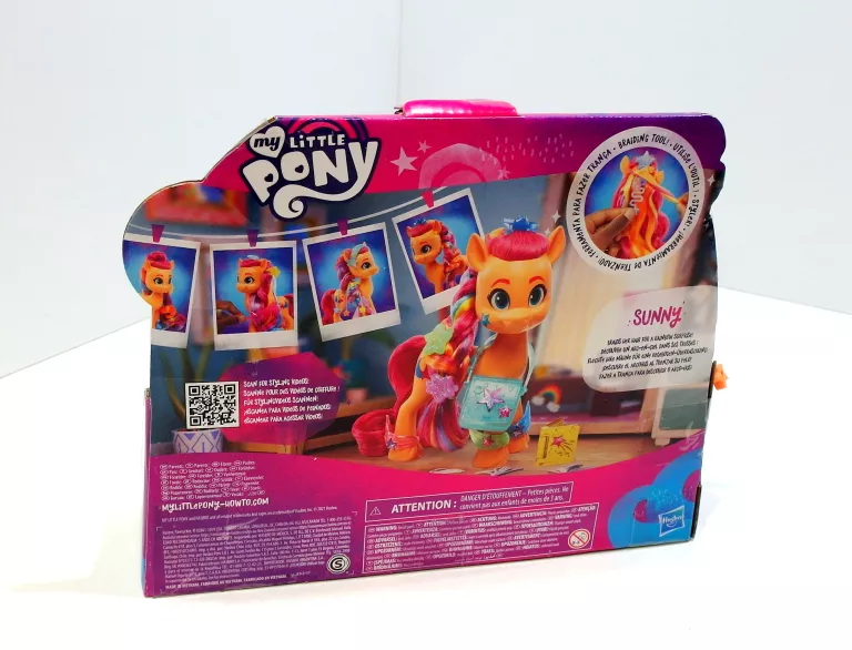 MY LITTLE PONY MODNA TĘCZOWA SUNNY DUŻY KUCYK 16CM Z AKCESORIAMI F1794