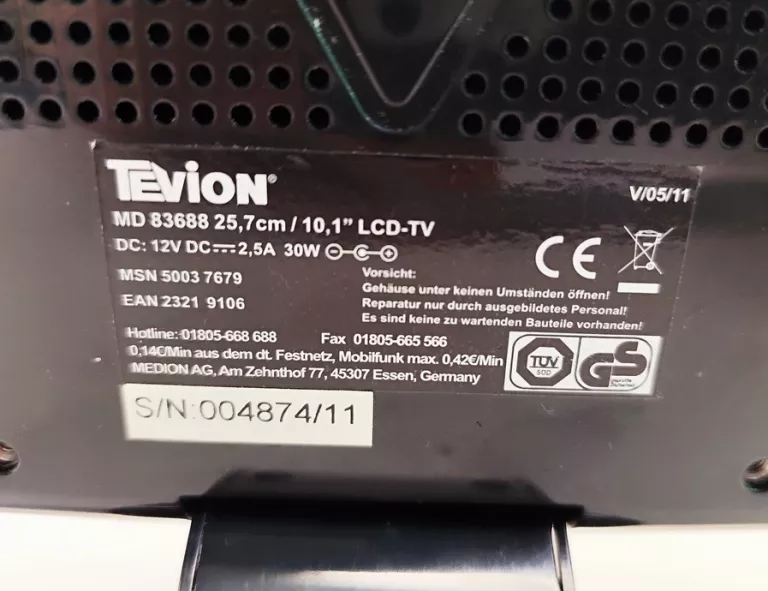 TELEWIZOR TURYSTYCZNY TEVION MD 83688