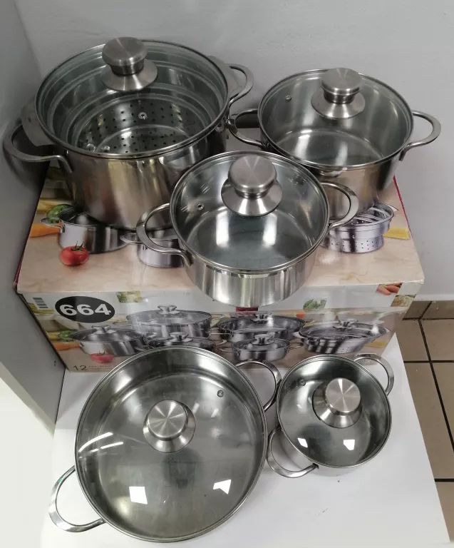 ZESTAW GARNKÓW ZE STALI SZLACHETNEJ LGA TESTED 664
