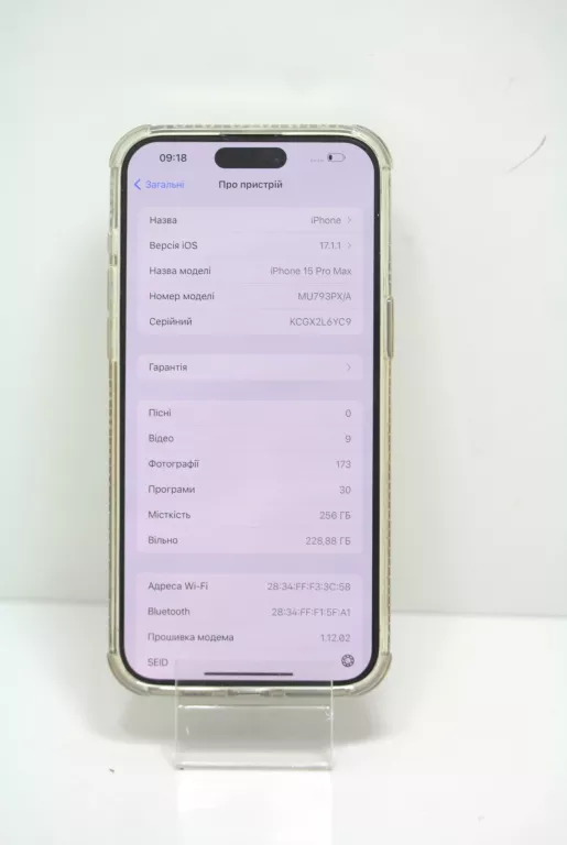 TELEFON APPLE IPHONE 15 PRO MAX 8/256GB SZARY BAT:100%
