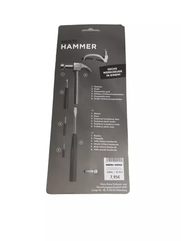 MŁOTEK WIELOFUNKCYJNY 18 CM MULTITOOL