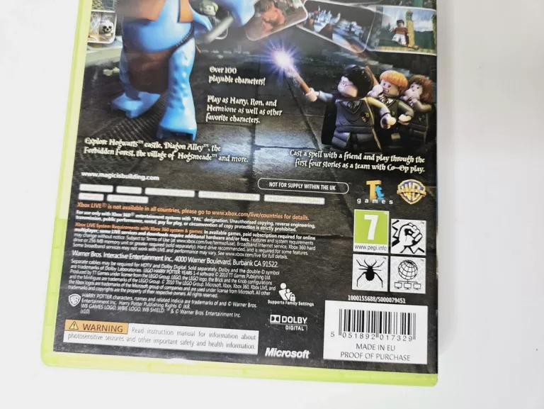 GRA XBOX 360 HARRY POTTER YEARS 1-4