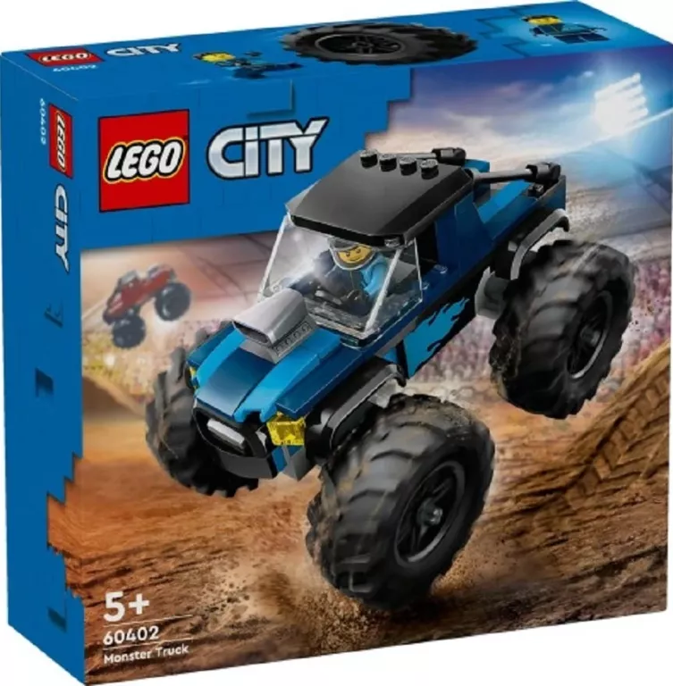 KLOCKI LEGO CITY 60402 NIEBIESKI MONSTER TRUCK SAMOCHÓD ZESTAW DLA DZIECI