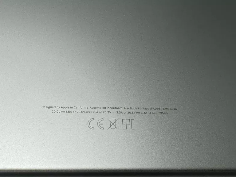 APPLE MACBOOK AIR 13.6 M2 16/256GB IDEAŁ A2681