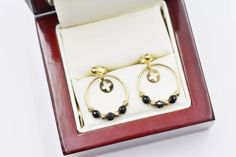 WYJĄTKOWE ZŁOTE KOLCZYKI PRÓBY 585 2,34G SZTYFT 2,20CM