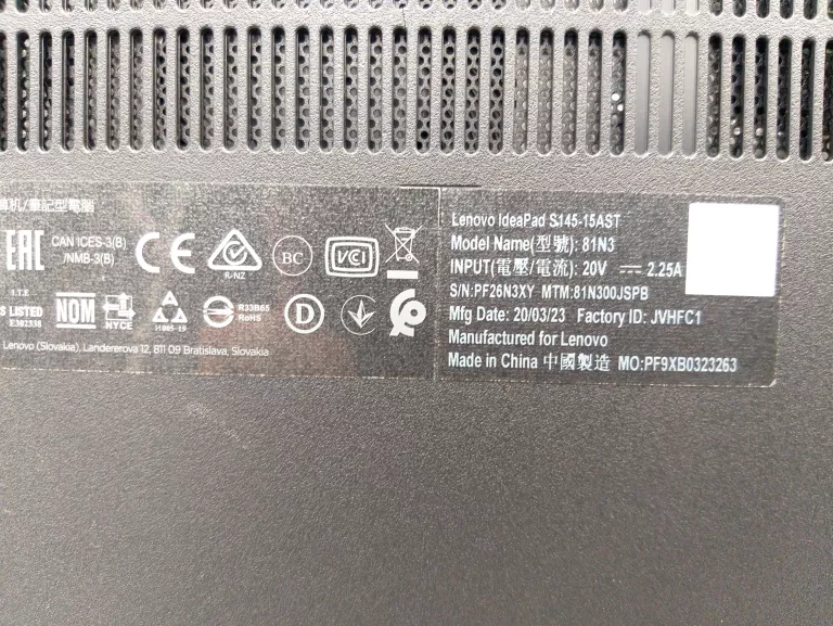 LAPTOP LENOVO IDEAPAD S145-15AST | AMD A6-9225 | 8GB | 256 SSD |