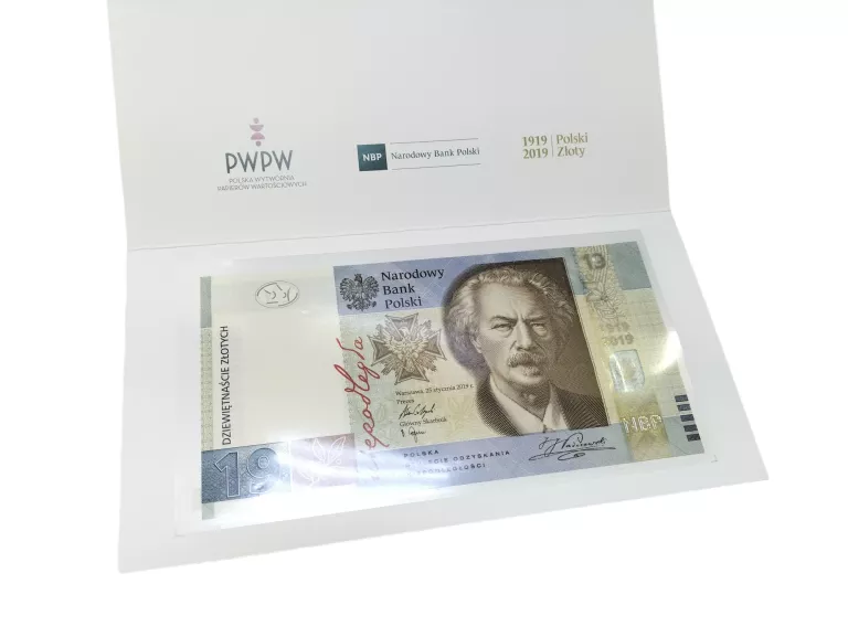 BANKNOT KOLEKCJONERSKI 19ZŁ 100-LECIE POWSTANIA PWPW