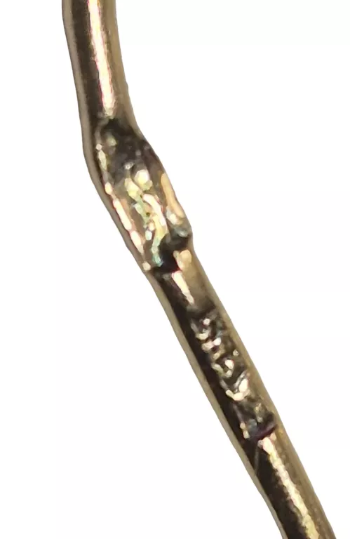 ZŁOTE KOLCZYKI ŁEZKI Z KRYSZTAŁEM GÓRSKIM 583 2,05G DŁ 3,5CM