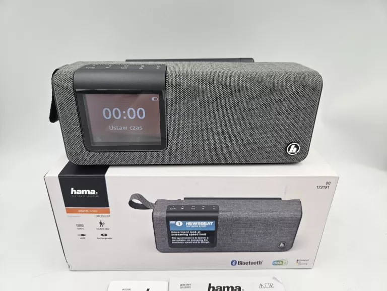 hama-dr200bt-radio-cyfrowe-przenosne-fmdabdabbluetooth-stan-uzywany