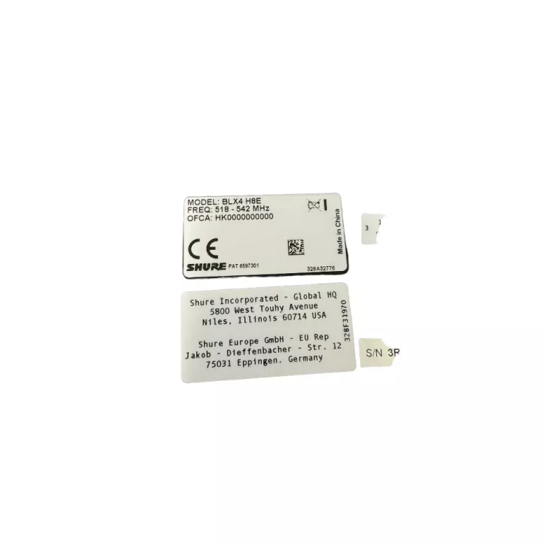 SHURE BLX2/PG58 H8E MIKROFON BEZPRZEWODOWY PG58 ZESTAW + BLX4 H8E