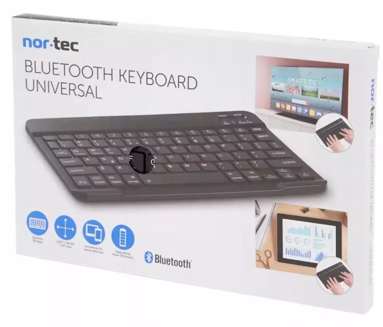 NOR-TEC KLAWIATURA BEZPRZEWODOWA BLUETOOTH 5709386820244