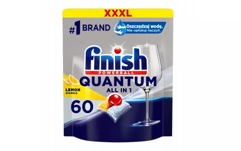 FINISH QUANTUM ALL IN 1 KAPSUŁKI DO ZMYWARKI TABLETKI POWERBALL 60SZT LEMO