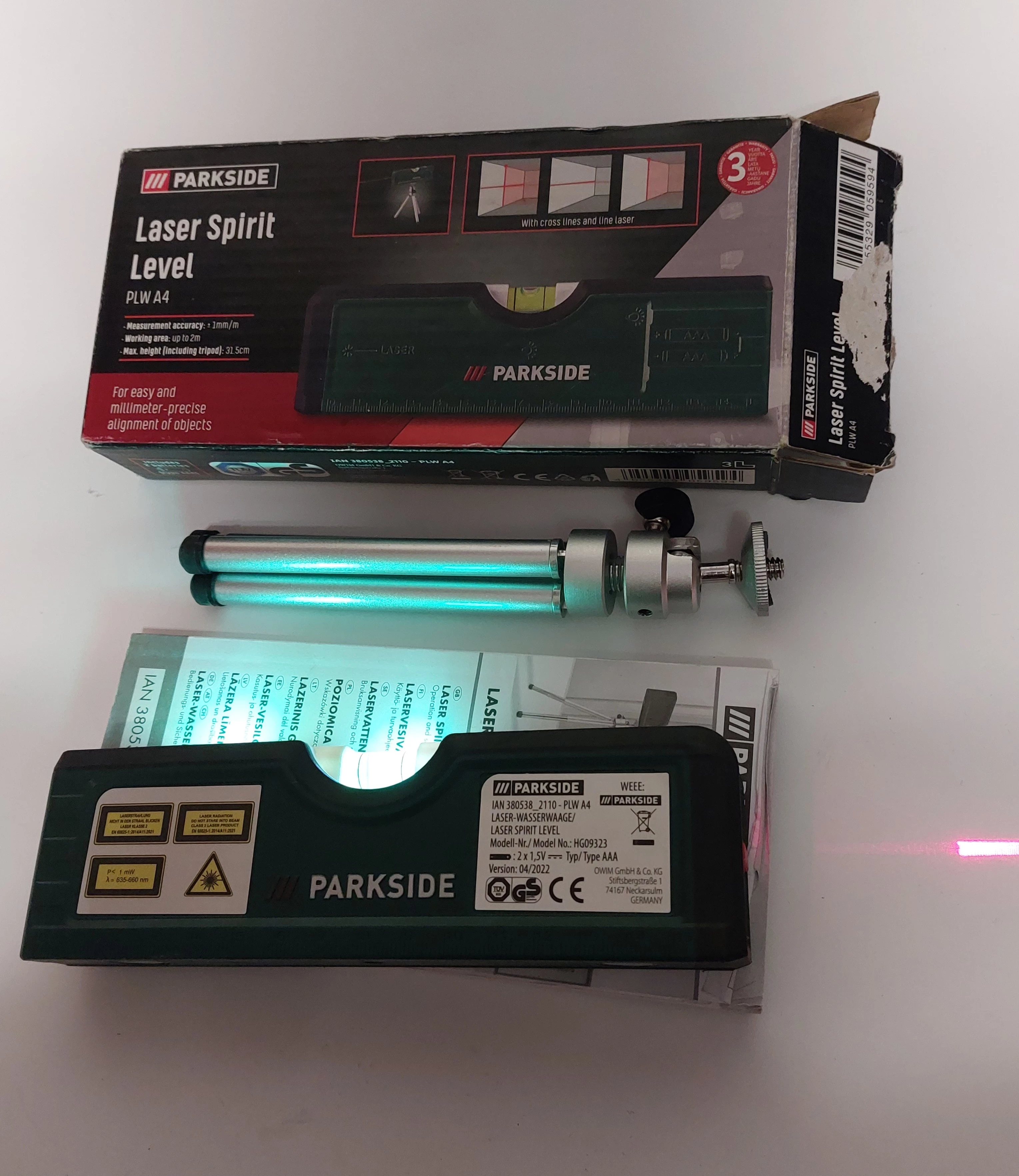 poziomica-laserowa-parkside-plw-a4-stan-uzywany