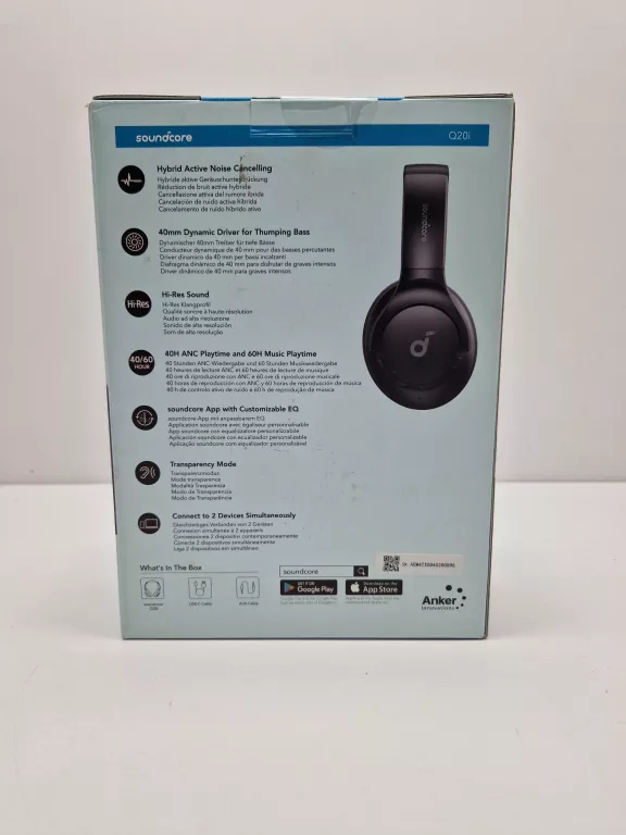 DUŻE NAUSZNE SŁUCHAWKI BEZPRZEWODOWE SOUNDCORE Q20I
