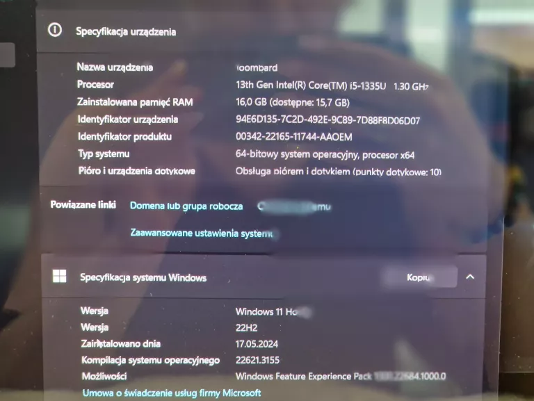 LAPTOP HP ENVY TOUCHSMART I5-4200M 16GB / 512 GB WIN11
