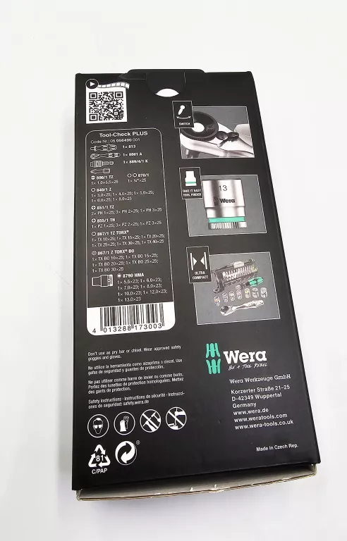 ZESTAW BITÓW I NASADEK WERA TOOL-CHECK PLUS 05 056490 001 / 39 ELEMENTÓW