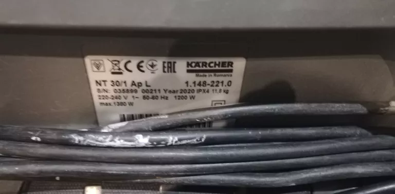 ODKURZACZ PRZEMYSŁOWY KARCHER NT 30/1 AP L