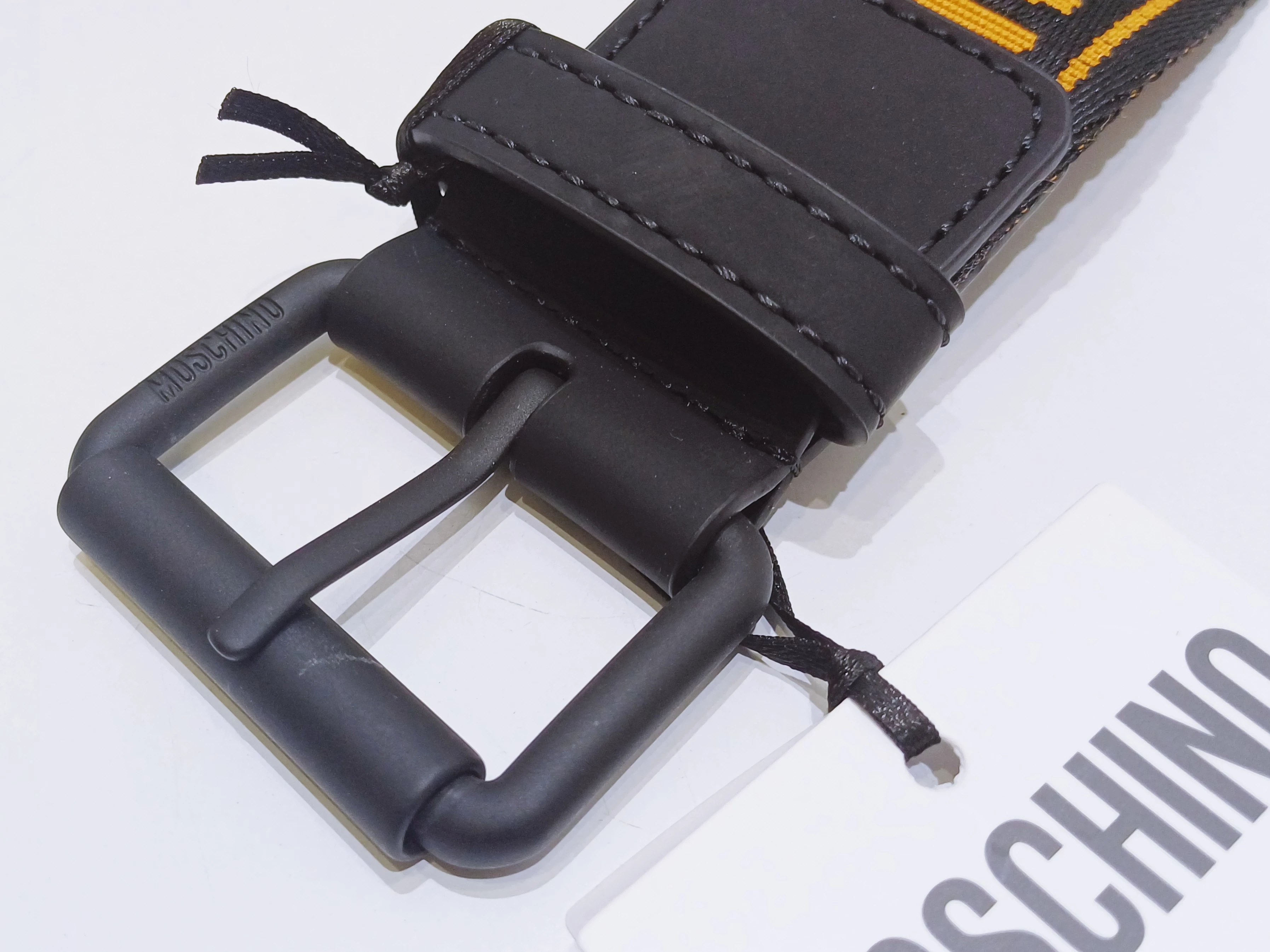 pasek-moschino-couture-czarno-pomaranczowy-100cm-stan-11323-2