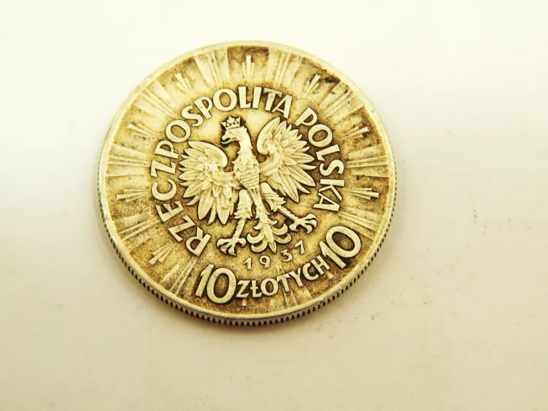 MONETA 10 ZŁOTYCH PIŁSUDSKI 1937