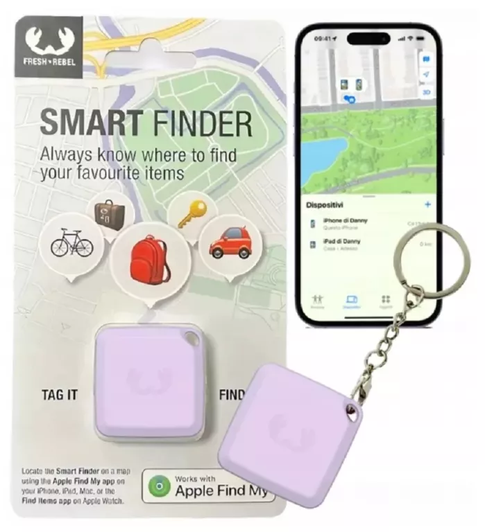 LOKALIZATOR APPLE MY FIND TAG SMART FINDER FRESH&REBEL FIOLETOWY