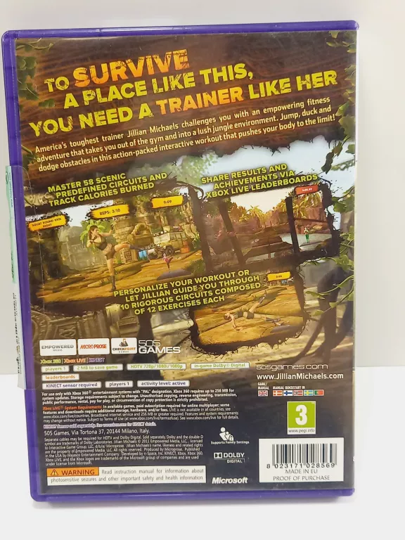 GRA JILLIAN MICHAELS FITNESS ADVENTURE NA XBOX 360