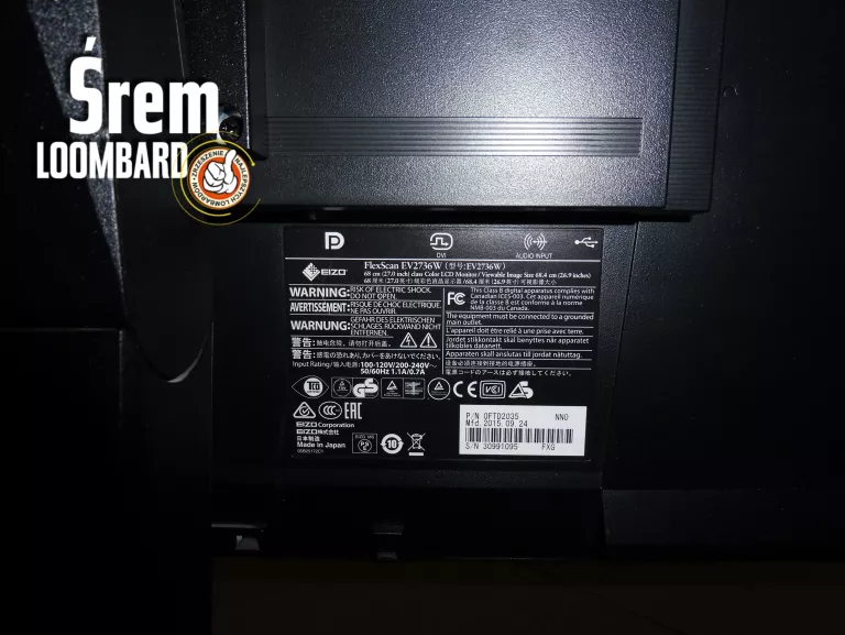 MONITOR LED EIZO FLEXSCAN EV2736W 27 " 2560 X 1440 PX, OPIS!