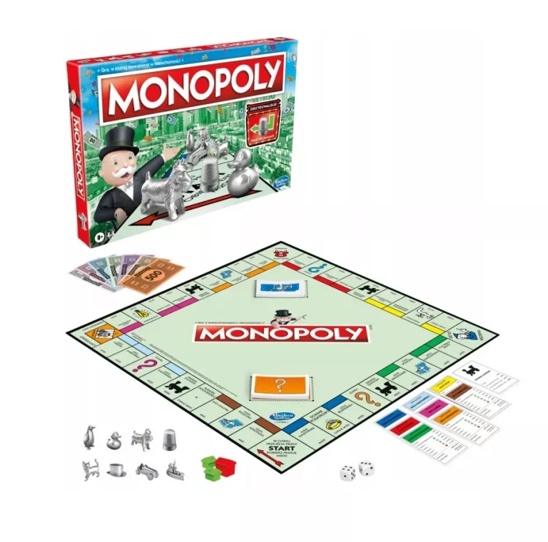 HASBRO MONOPOLY CLASSIC WERSJA POLSKA + NAPARSTEK C1009 PL29