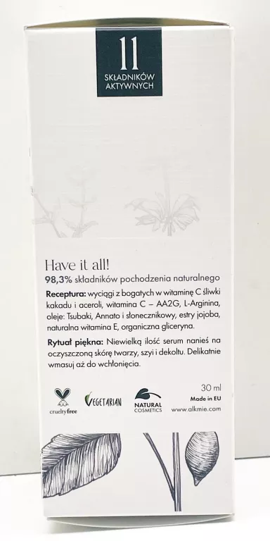 ALKEMIE WAKE-UP SHOT SERUM Z POTRÓJNĄ WITAMINĄ C 30ML