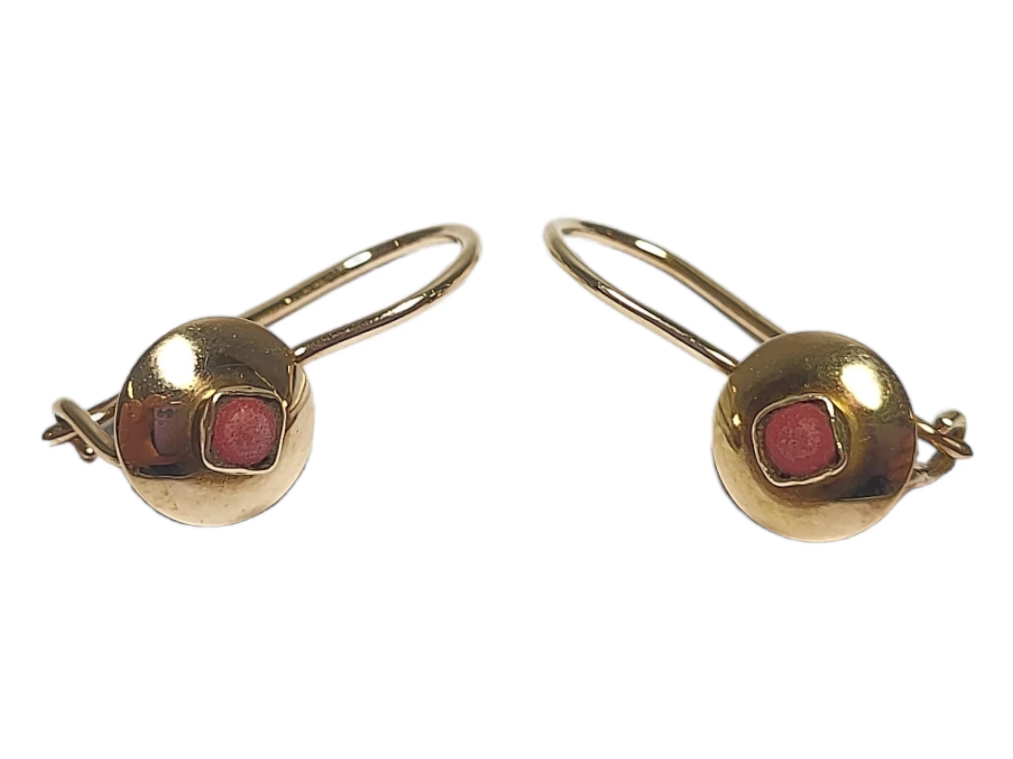 sliczne-zlote-kolczyki-z-koralem-179g-585-pucka-4-wejherowo-harbor