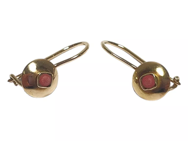 sliczne-zlote-kolczyki-z-koralem-179g-585-pucka-4-wejherowo-harbor