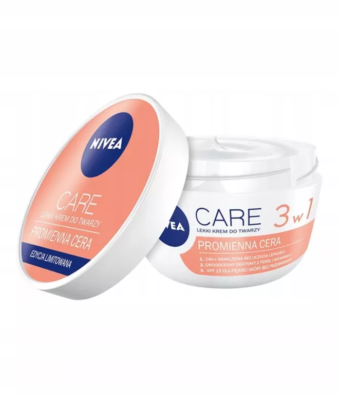 KREM NAWILŻAJĄCY DO TWARZY NIVEA CARE 3W1 15 SPF DZIEŃ I NOC 100 ML